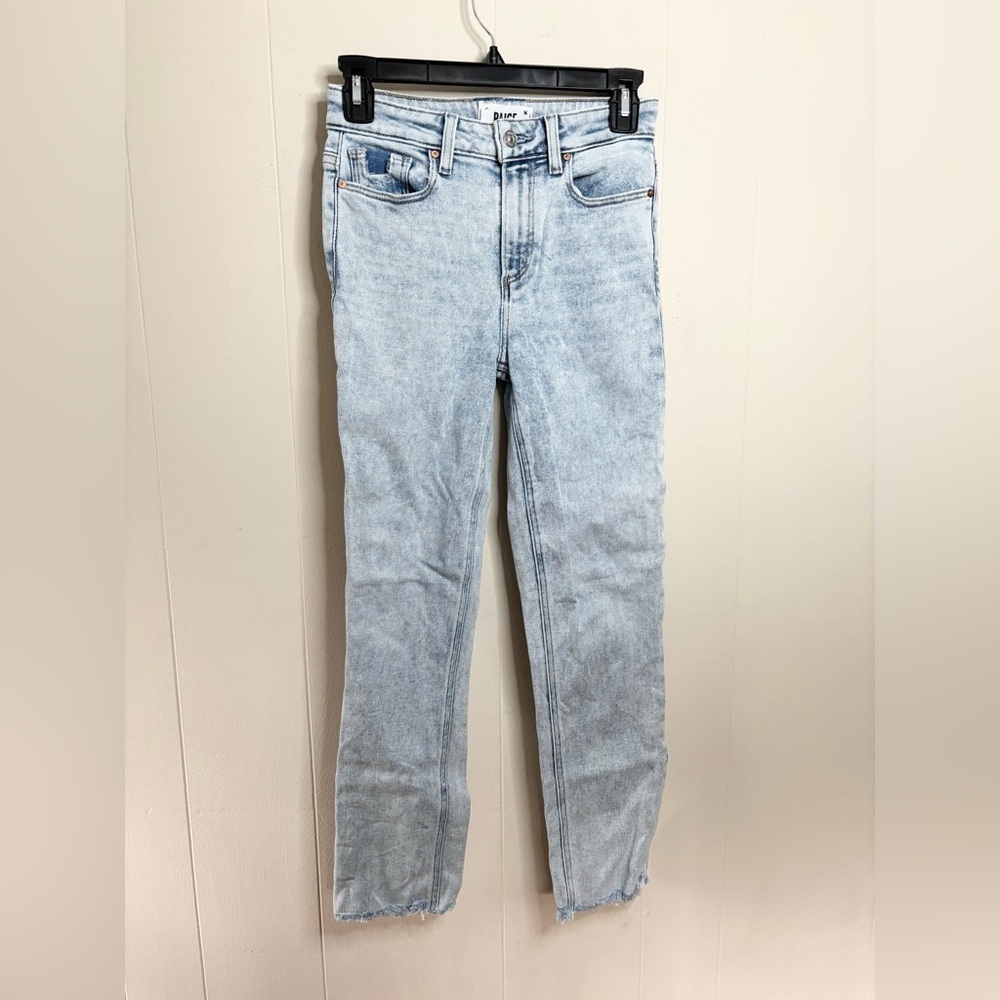 Paige light wash hoxton slim crop jeans size 24
